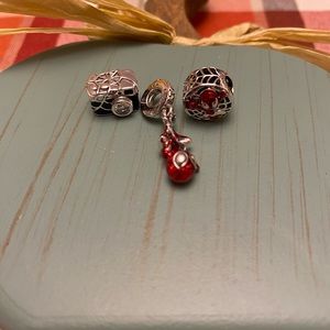 Pandora authentic Spider-man 3 beads NWOT